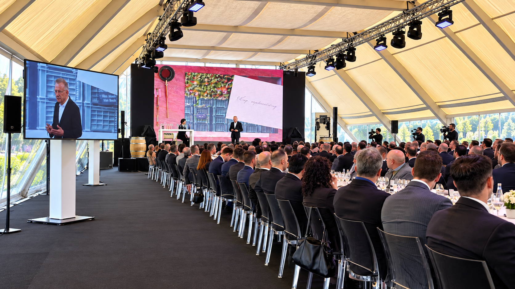 Gala dinner in a marquee